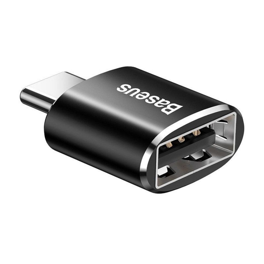 OTG Baseus USB-C to USB-A Female Μαύρο