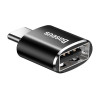 OTG Baseus USB-C to USB-A Female Μαύρο