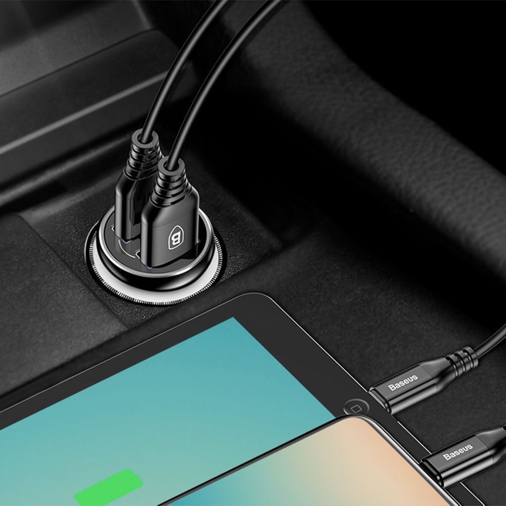 Φορτιστής Αυτοκινήτου Baseus Gentleman 2xUSB 4.8A / 5V Μαύρο