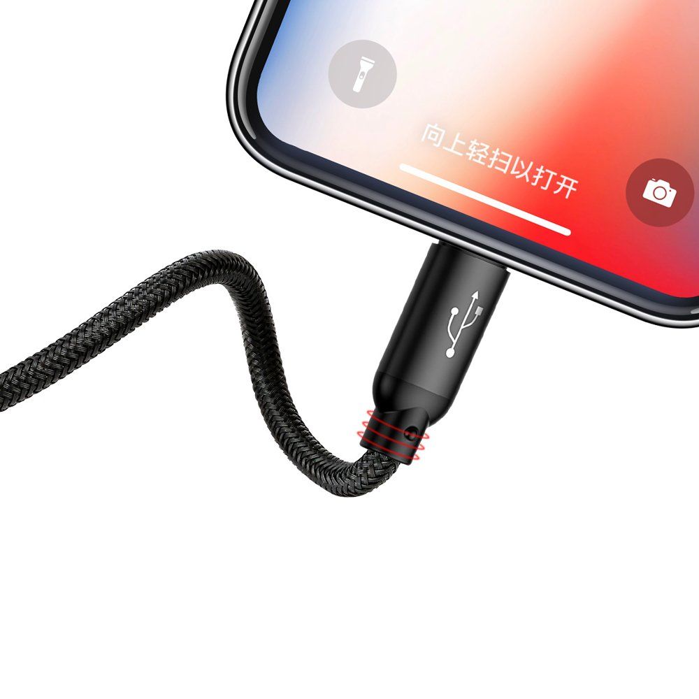 Baseus Braided USB to Lightning / Type-C / micro USB Cable Μαύρο 1.2m Μαύρο