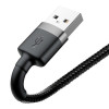 Καλώδιο Baseus Cafule Braided USB / Lightning QC3.0 2.4A 0.5m Μαύρο / Γκρι