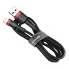 Καλώδιο Baseus Cafule Braided USB / Lightning QC3.0 2.4A 0.5m Μαύρο / Κόκκινο