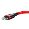 Καλώδιο Baseus Cafule Braided USB 2.0 / Lightning 2.4A 1m Κόκκινο