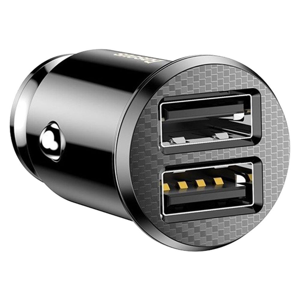 Φορτιστής Αυτοκινήτου Baseus Grain Mini Universal Smart Car Charger 2x USB 3.1A Μαύρο