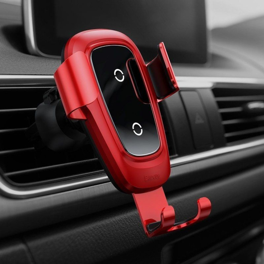 Bάση Αυτοκινήτου Αεραγωγού Baseus Gravity Metal Wireless Charger Κόκκινο
