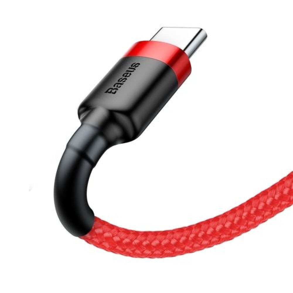 Καλώδιο Baseus Cafule Braided USB 2.0 / Type C 3A 1m Κόκκινο