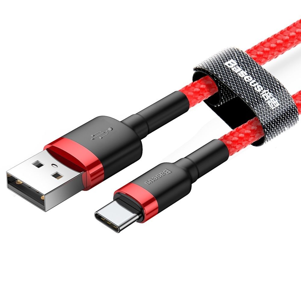 Καλώδιο Baseus Cafule Braided USB 2.0 / Type C 2A 2m Κόκκινο