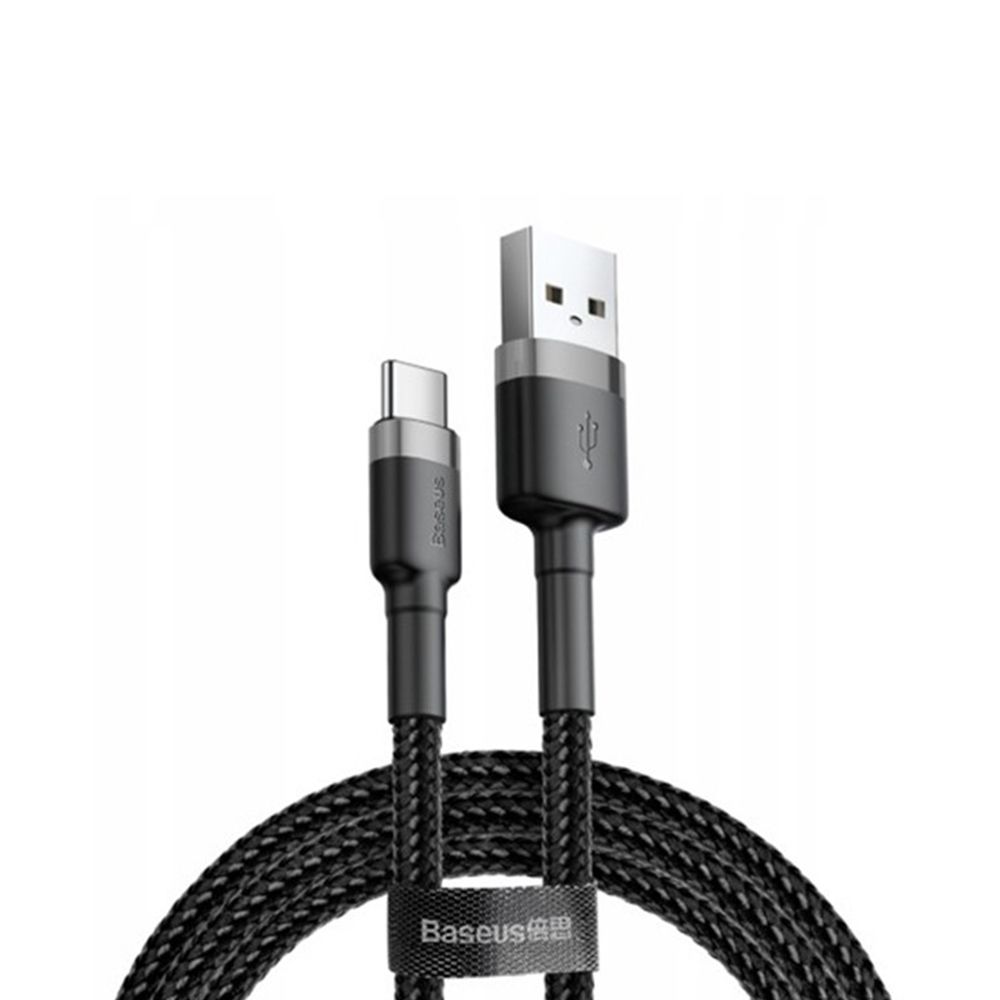 Καλώδιο Baseus Cafule Braided USB 2.0 / Type C 2A 2m Μαύρο / Γκρι