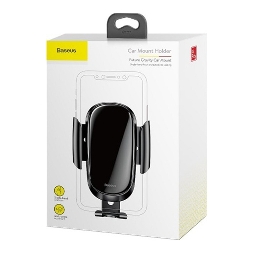 Bάση Αεραγωγού Baseus Future με Gravity Grip, Περιστροφή 360°, για 4"–6" Μαύρο