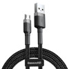 Καλώδιο Baseus Cafule Braided USB 2.0 / micro USB 2.4A 1m Μαύρο / Γκρι