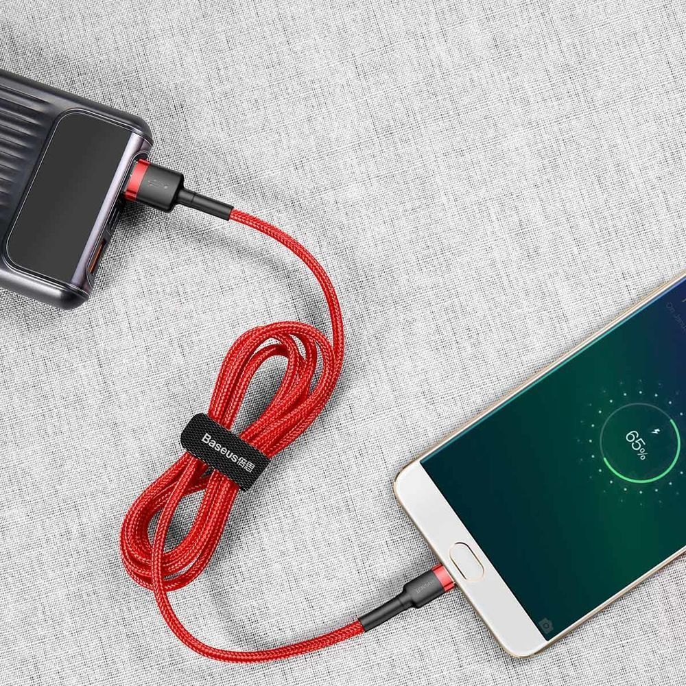 Καλώδιο Baseus Cafule Braided USB 2.0 / micro USB 1.5A 2m Κόκκινο