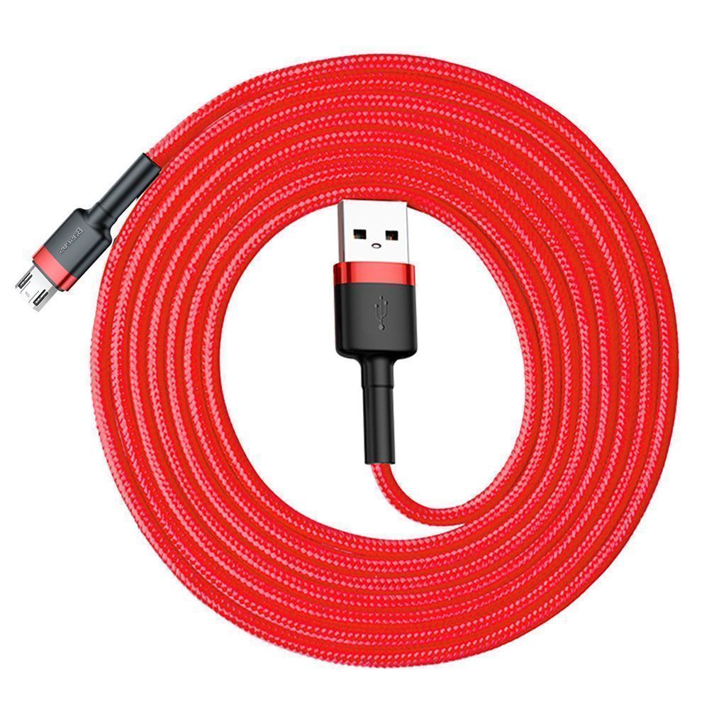 Καλώδιο Baseus Cafule Braided USB 2.0 / micro USB 1.5A 2m Κόκκινο