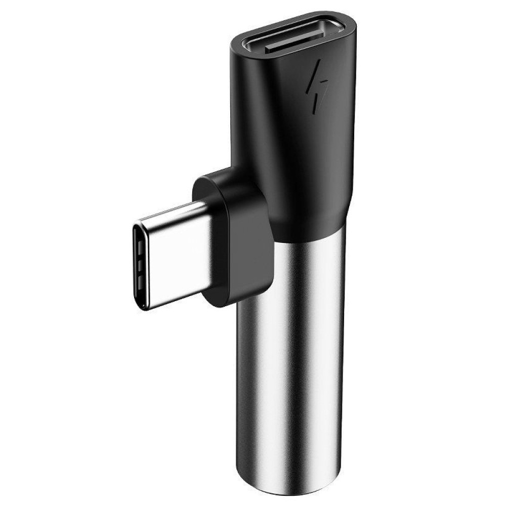 Baseus Adapter L41 USB-C male - 3.5mm female / USB-C female Ασημί