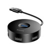 Baseus adapter HUB USB 3.0 to 4xUSB Μαύρο