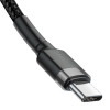 Καλώδιο Baseus Cafule Braided USB-C PD / USB-C PD PD2.0 60W 20V 3A QC3.0 1M Μαύρο / Γκρι