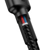 Καλώδιο Baseus Cafule Braided USB-C PD / USB-C PD PD2.0 60W 20V 3A QC3.0 1M Μαύρο / Γκρι
