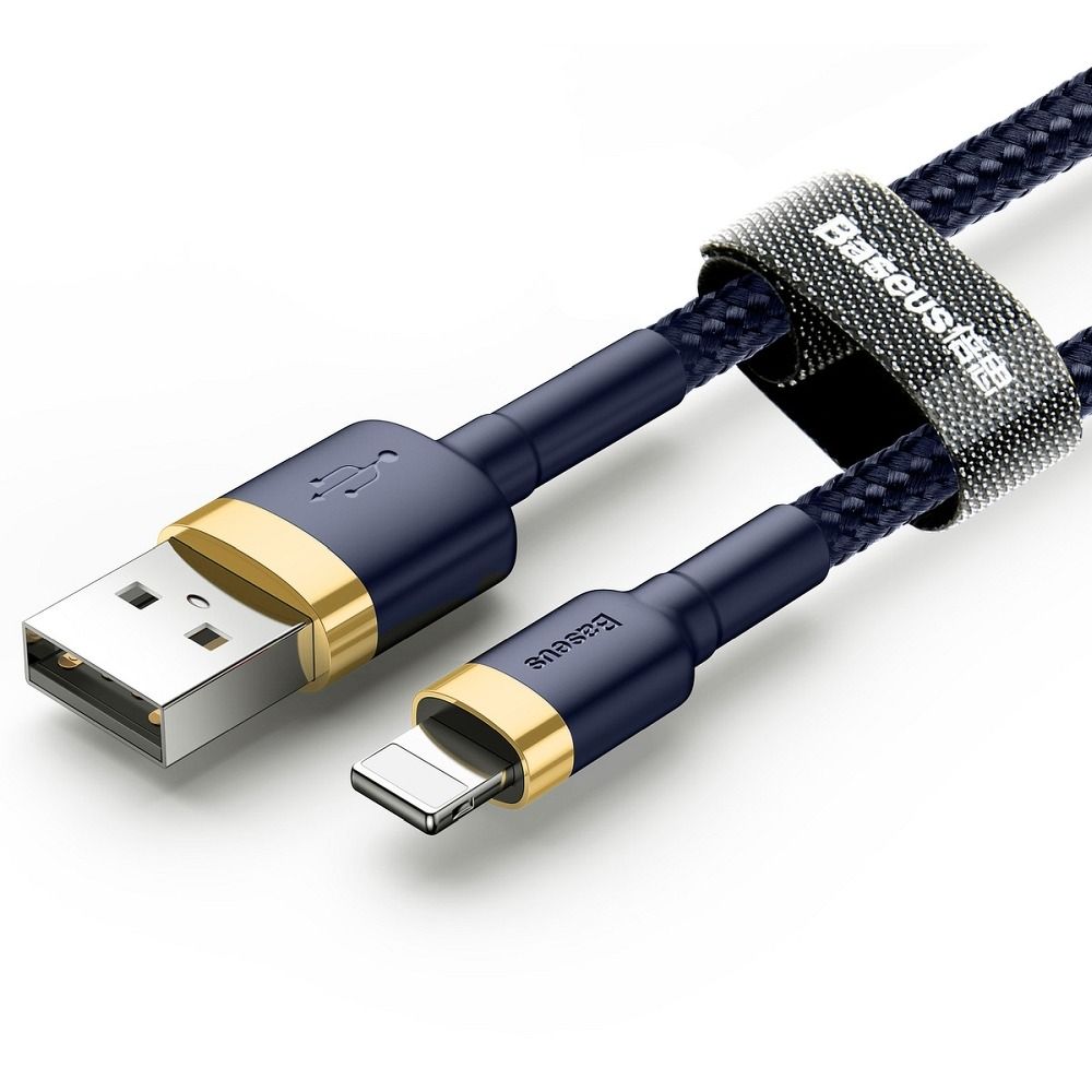 Καλώδιο Baseus Cafule Braided USB 2.0 / Lightning 1.5A 2m Μπλε / Χρυσό