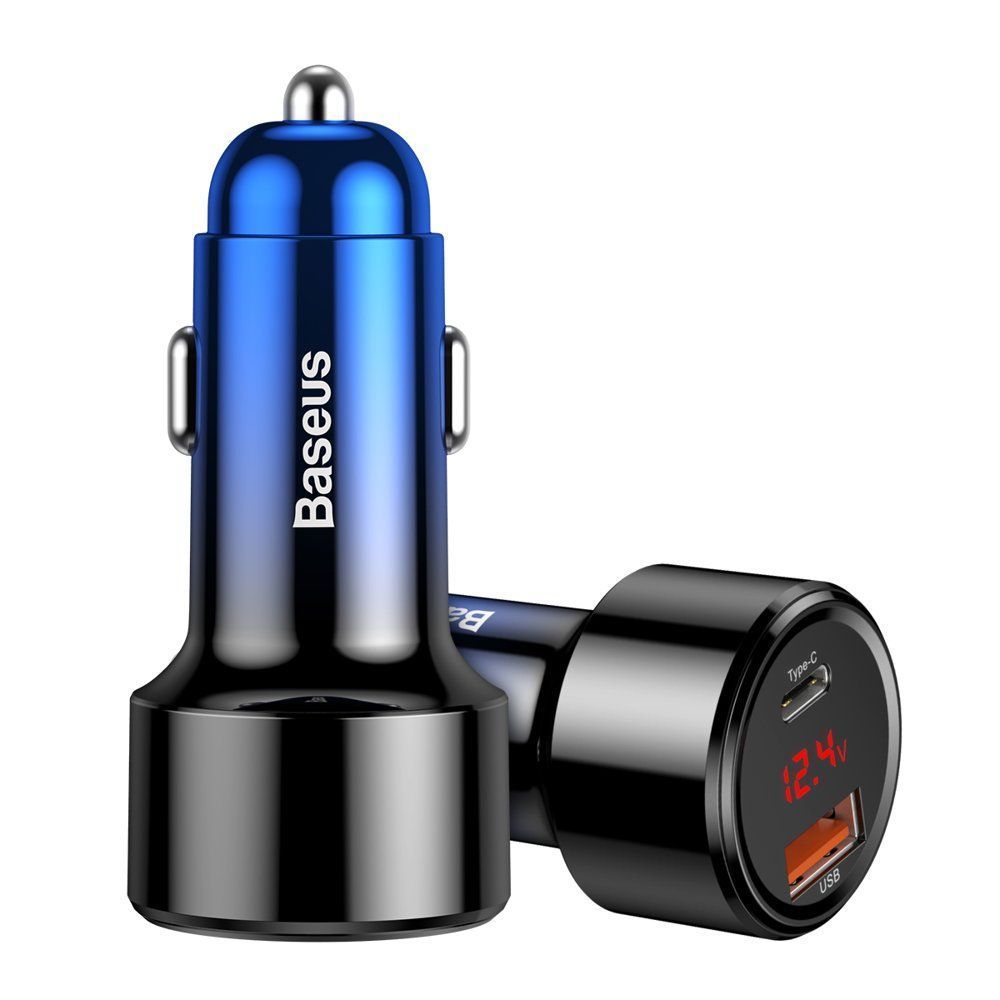 Φορτιστής Αυτοκινήτου Baseus USB Quick Charge 3.0 / USB Type C PD QC4+ 45W 6A Μπλέ