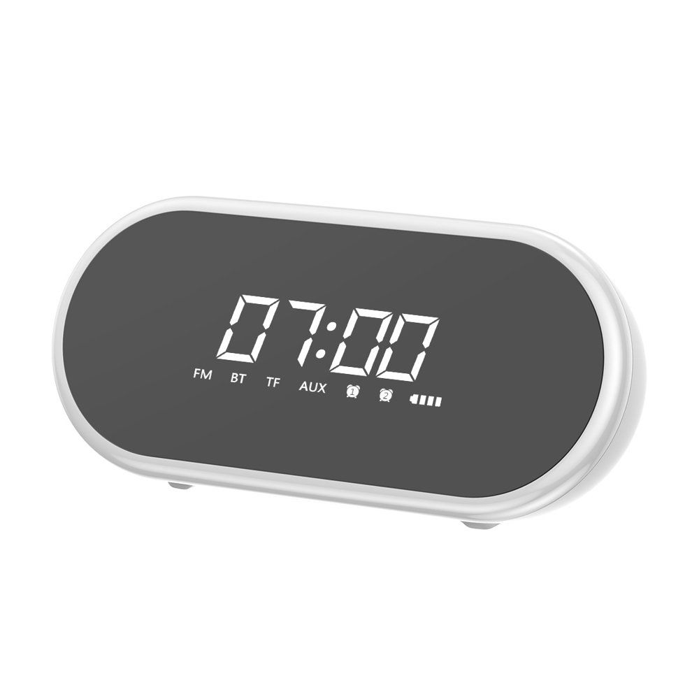Baseus Encok E09 Stylish Portable Wireless Bluetooth Speaker with alarm clock Λευκό