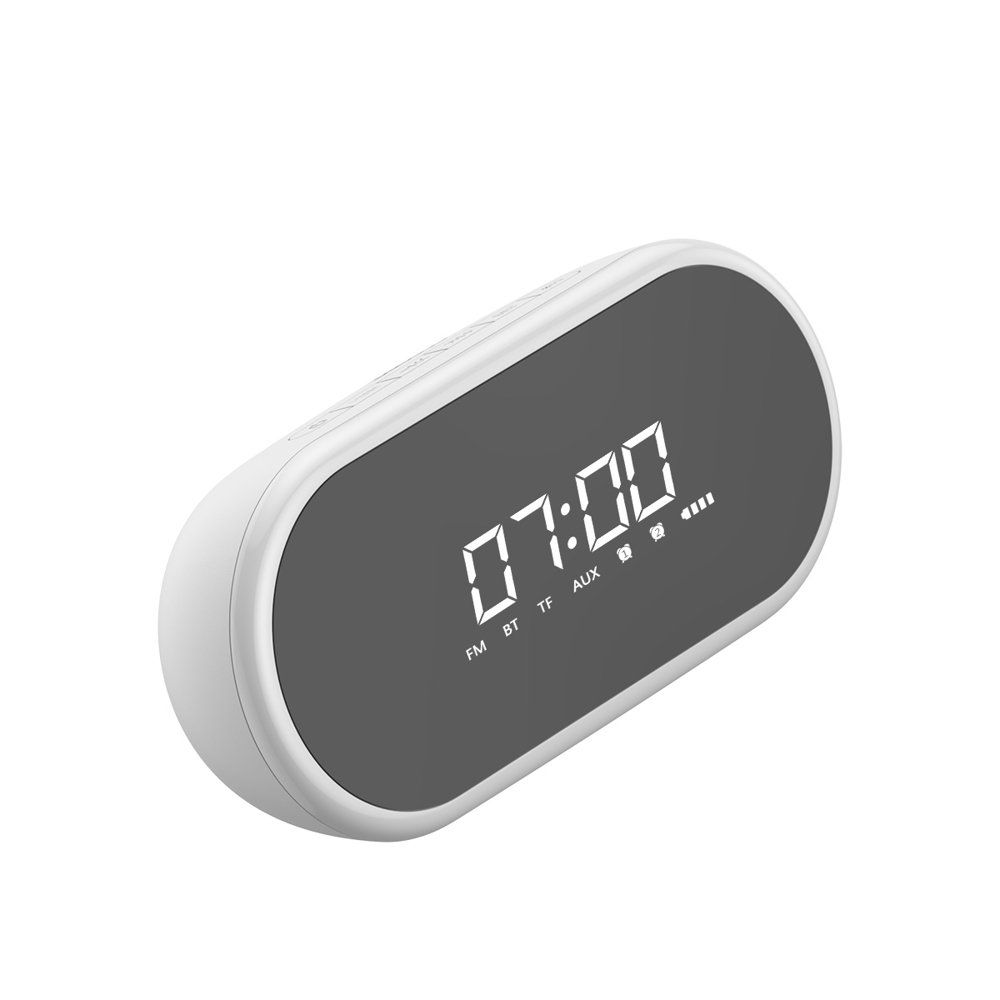 Baseus Encok E09 Stylish Portable Wireless Bluetooth Speaker with alarm clock Λευκό