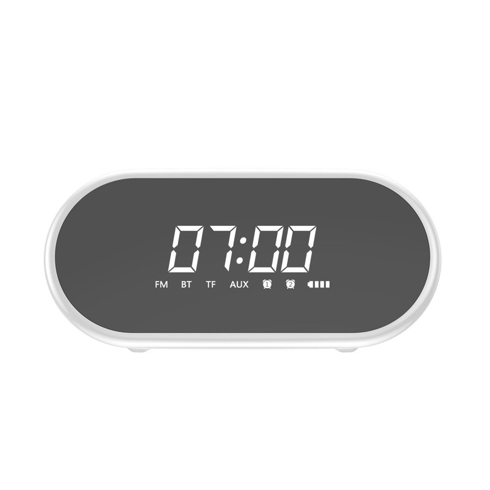 Baseus Encok E09 Stylish Portable Wireless Bluetooth Speaker with alarm clock Λευκό