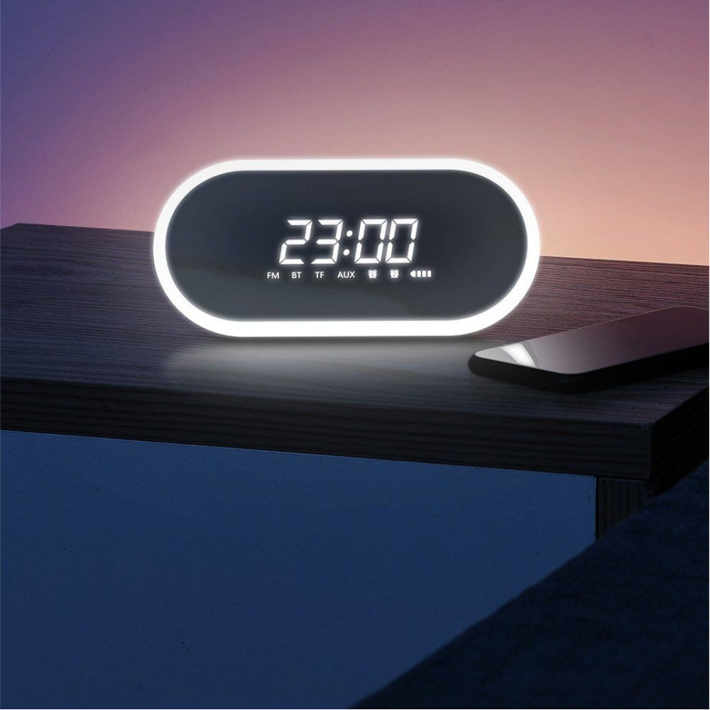 Baseus Encok E09 Stylish Portable Wireless Bluetooth Speaker with alarm clock Ροζ
