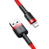 Καλώδιο Baseus Cafule Braided USB 2.0 / Lightning 2A 3m Κόκκινο