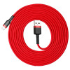 Καλώδιο Baseus Cafule Braided USB 2.0 / Lightning 2A 3m Κόκκινο