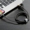 Καλώδιο Baseus Cafule Braided USB 2.0 / Lightning 2A 3m Μαύρο / Χρυσό