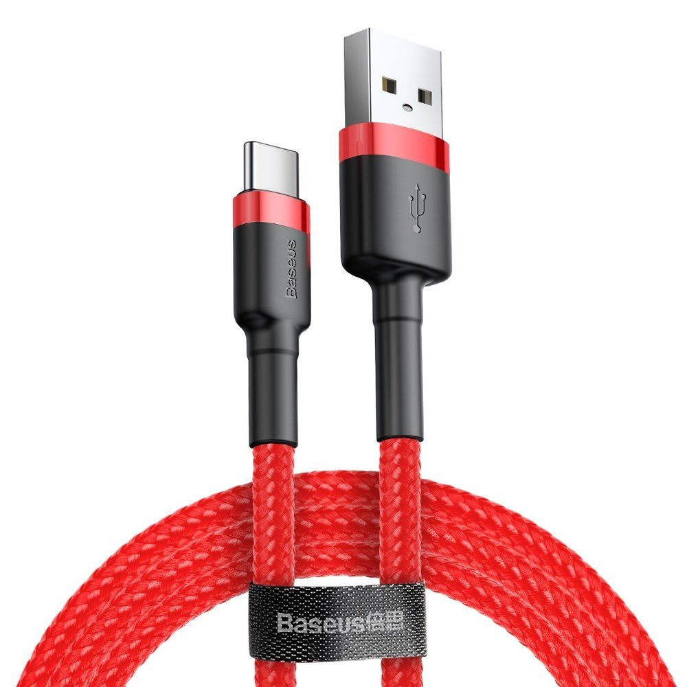 Καλώδιο Baseus Cafule Braided USB 2.0 / Type C 2A 3M Κόκκινο