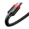 Καλώδιο Baseus Cafule Braided USB 2.0 / micro USB 2A 3m Μαύρο / Κόκκινο