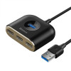 Baseus Square round 4 in 1 USB HUB Adapter (1xUSB3.0 & 3xUSB2.0) 1m Black Μαύρο