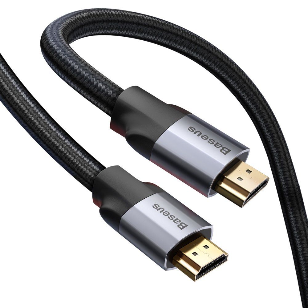 Baseus HDMI 2.0 Braided Cable HDMI male - HDMI male 5m Γκρι