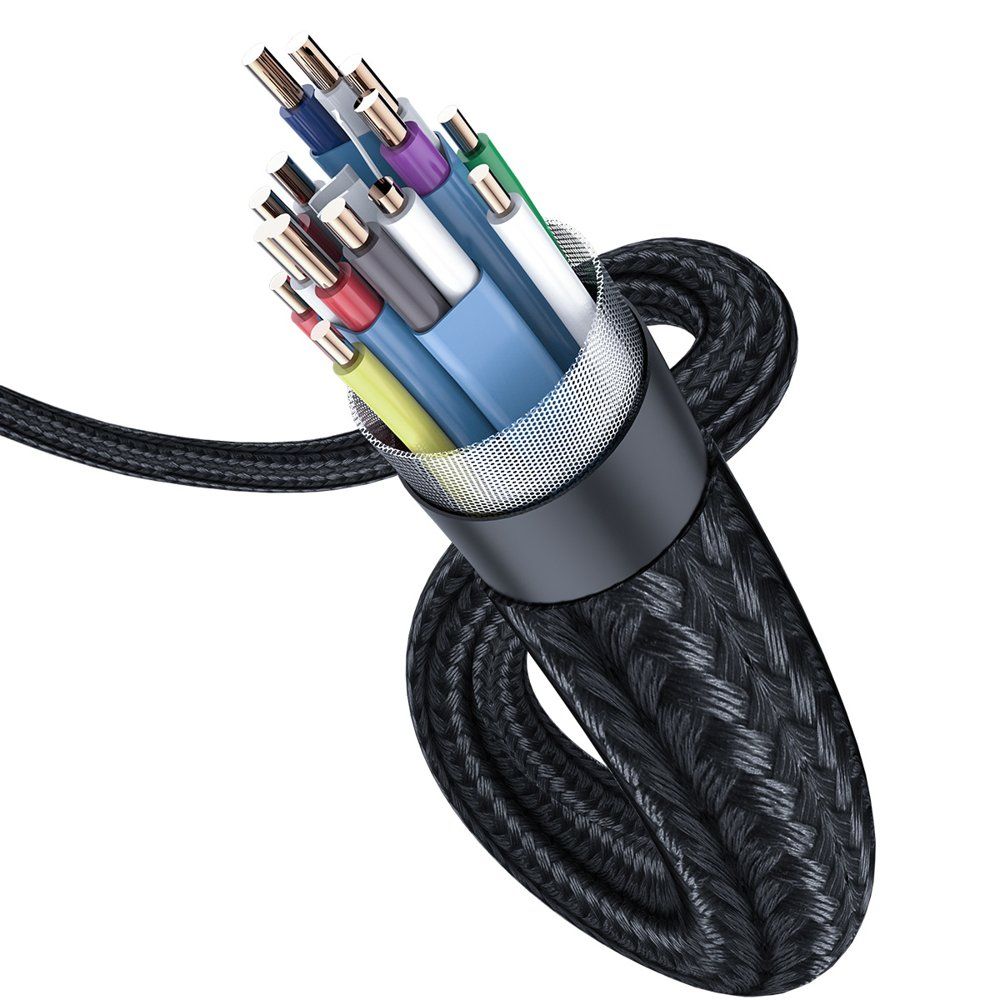 Baseus HDMI 2.0 Braided Cable HDMI male - HDMI male 5m Γκρι