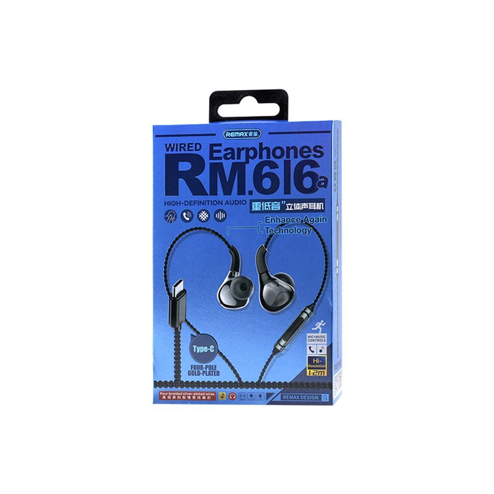 Ακουστικά Remax Metal Wired Type-C RM-616a Λευκό