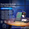 Ασύρματος Φορτιστής REMAX RP-W70 Minxl Pro Series 22W 3σε1 Αναδιπλούμενος Μαύρο