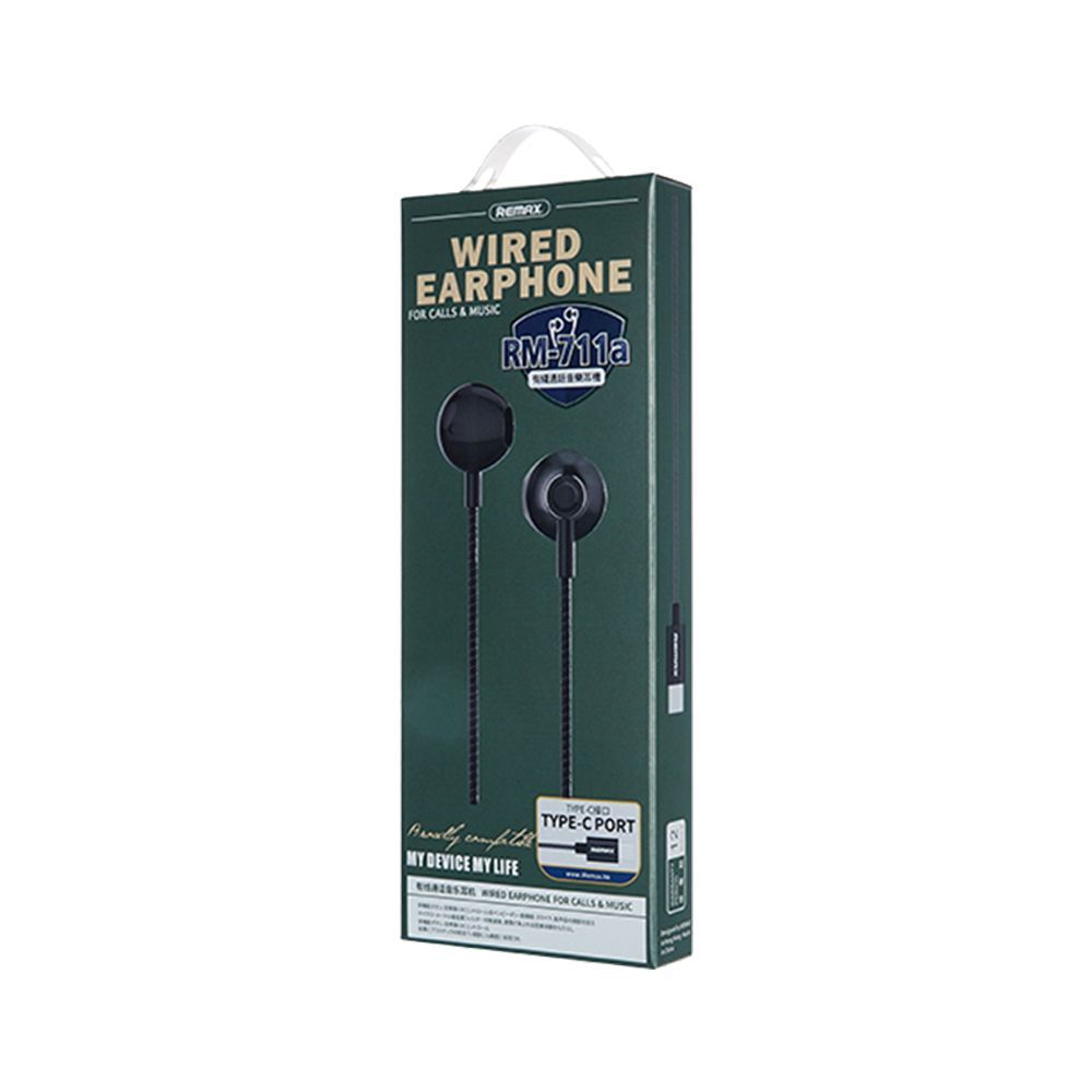Ακουστικά Remax Type-C RM-711a Μαύρο