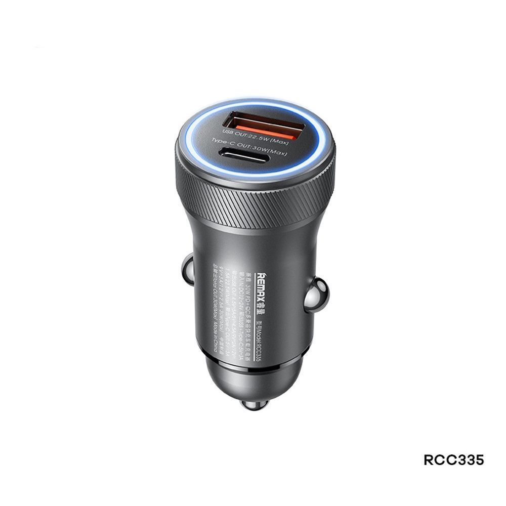 Φορτιστής Αυτοκινήτου REMAX Seaya Series RCC335 30W PD+QC|1C+1A|3A Μαύρο