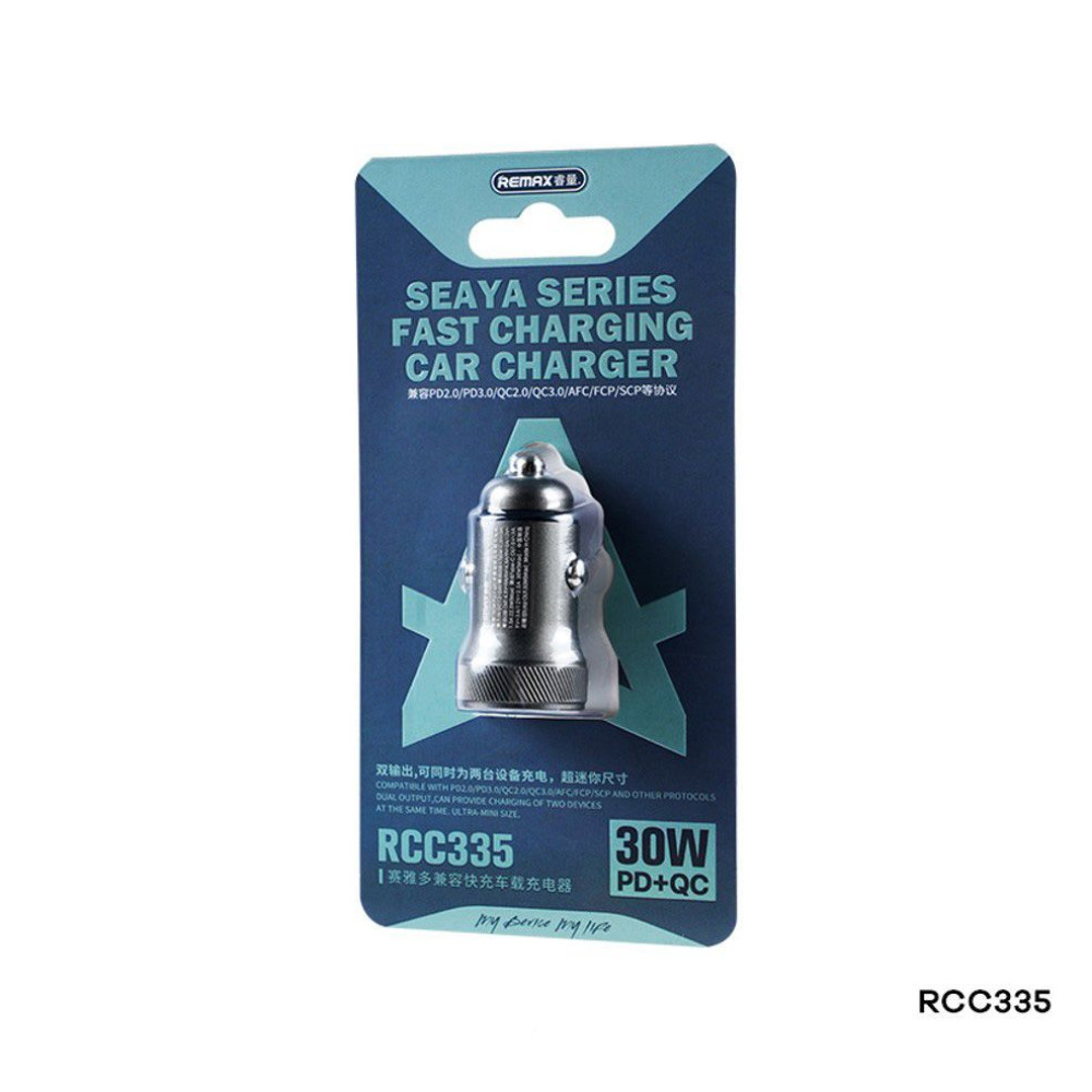 Φορτιστής Αυτοκινήτου REMAX Seaya Series RCC335 30W PD+QC|1C+1A|3A Μαύρο