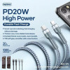 Καλώδιο Remax RC-171 Jany Series 20W|Fast Charge Type-C to Lightning 1m Μαύρο