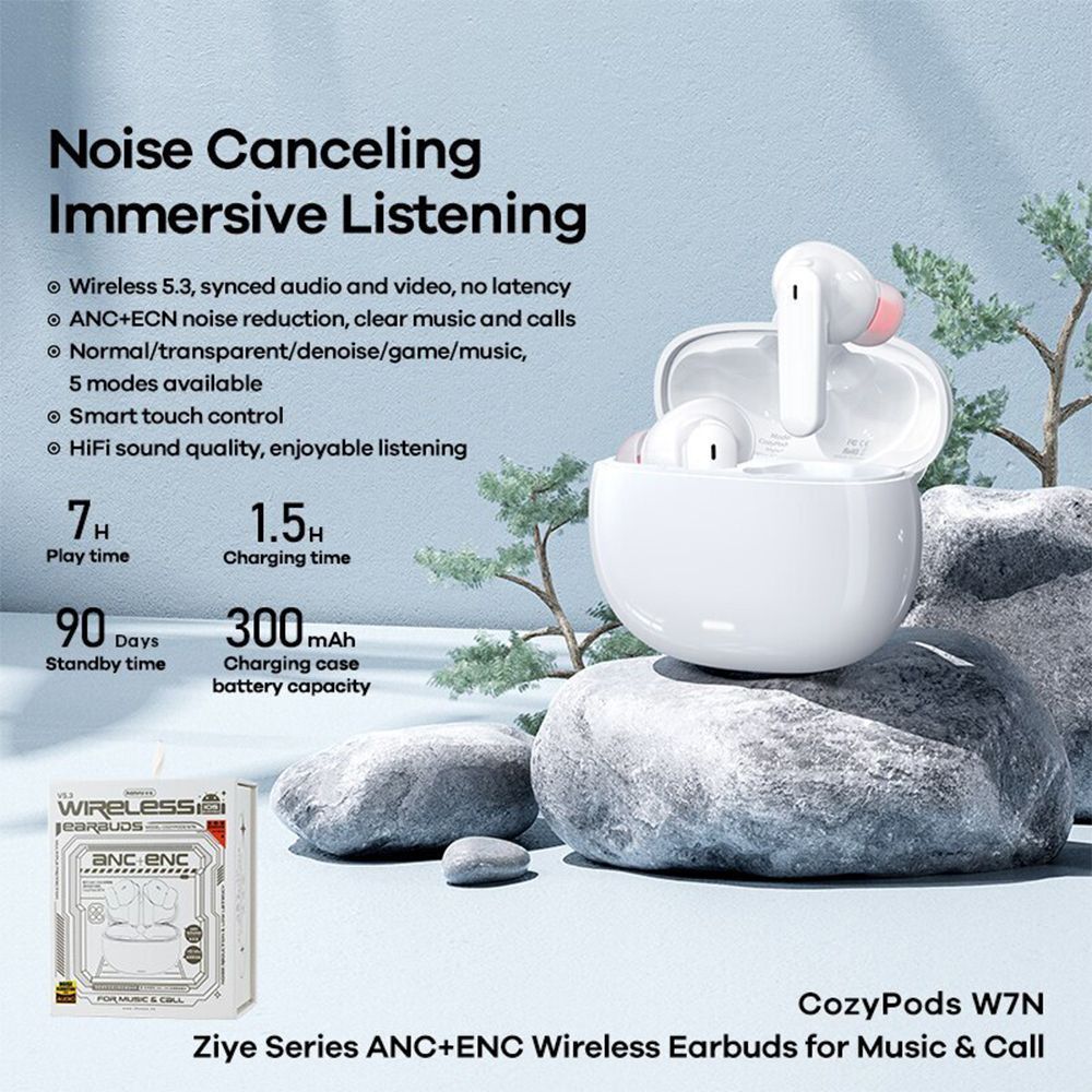 Ακουστικά Bluetooth Remax Ziye Series CozyPods W7N Λευκό