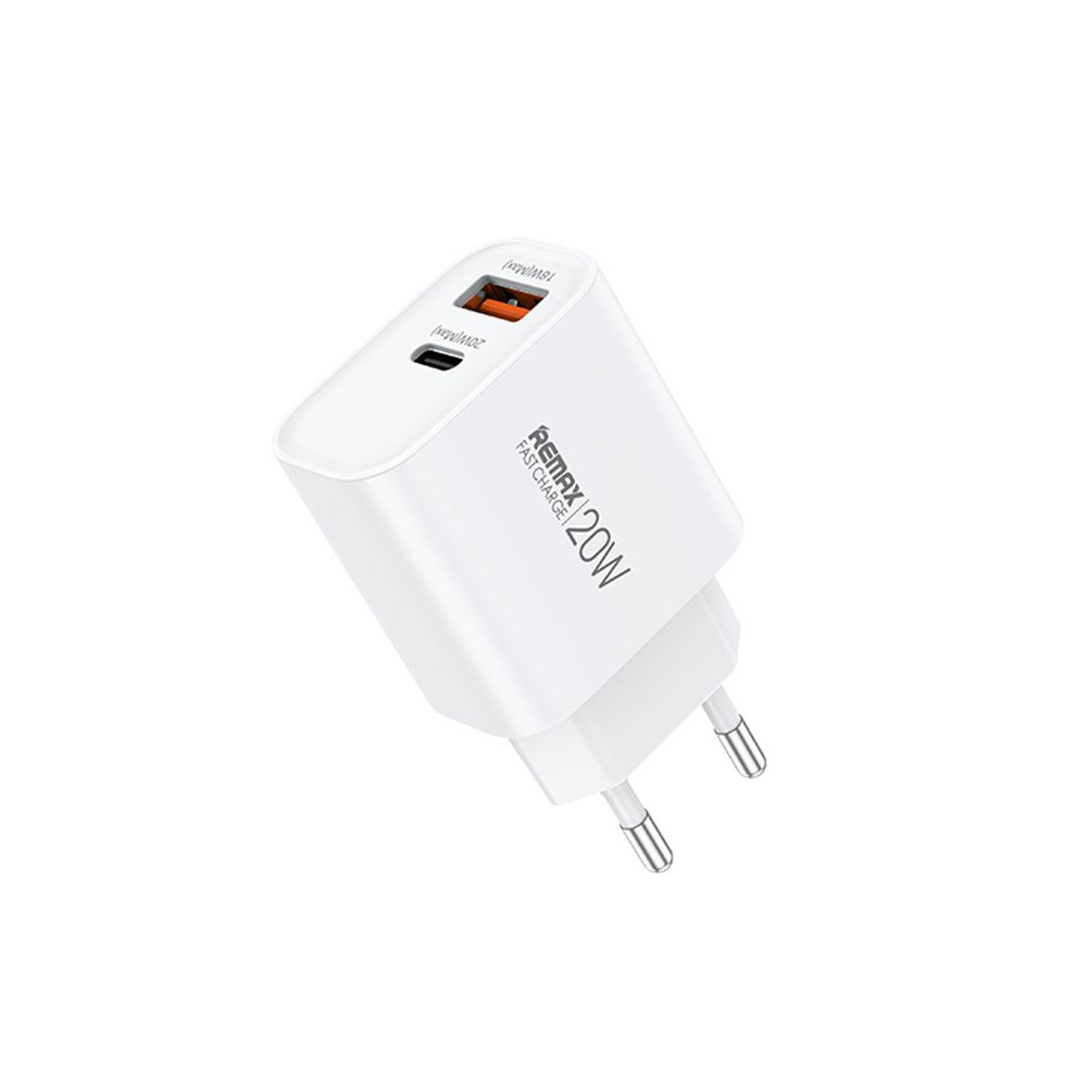 Φορτιστής REMAX Kiddy Series Fast Charge RP-U120 20W, A+C Λευκό