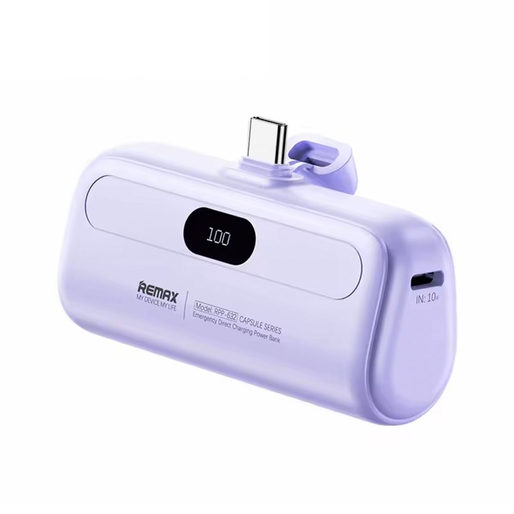 REMAX Capsule Series Power Bank 5000mAh RPP-632 (Type-C) Μωβ