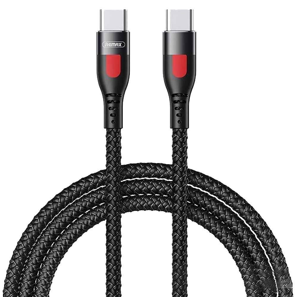 Καλώδιο Remax RC-195 Lesu Series Braided PD65W|Fast Charge Type-C to Type-C 1m Μαύρο