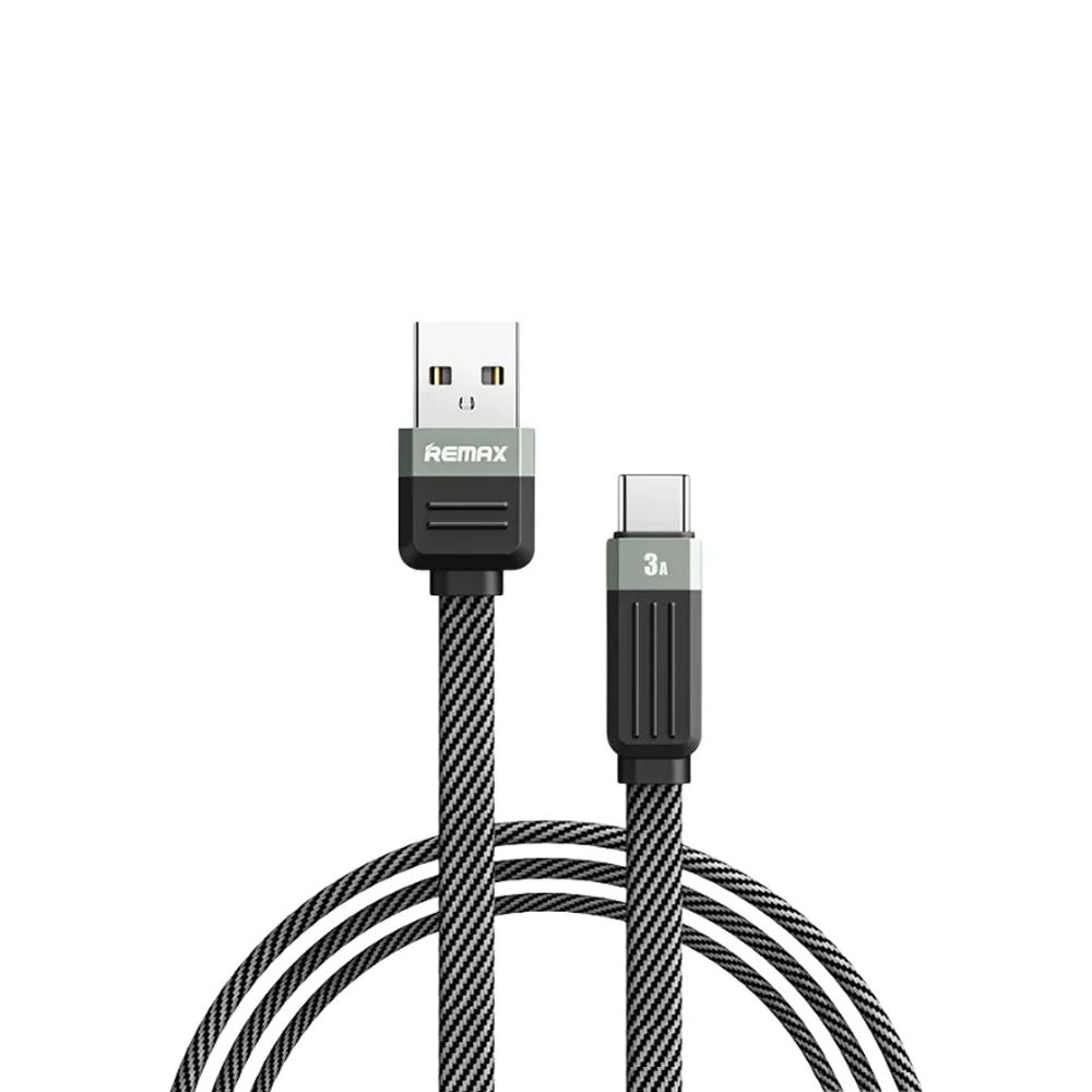 Καλώδιο Remax RC-C086 Janker Series Braided 3A|Fast Charge USB-A to Type-C Μαύρο