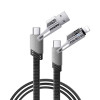 Καλώδιο Φόρτισης REMAX Multi Fuctional RC-C189 Braided 4 σε 1 Μαύρο
