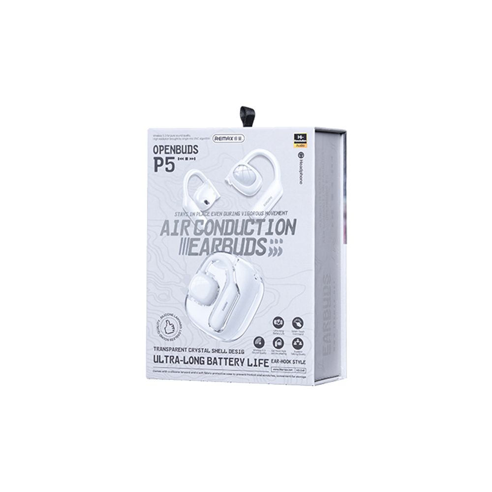 Ακουστικά Bluetooth Remax OpenBuds P5 Air Conduction Λευκό