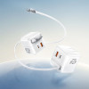 Φορτιστής REMAX Doly Fast Charge CA01(ACC67W) 67W με ενσωματωμένο καλώδιο Type-C, A+C Λευκό