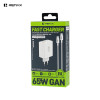 Φορτιστής REMAX Tigin Series Fast Charger CA-20(ACC65W) 65W με USB-A+2xUSB-C και Καλώδιο USB-C Λευκό