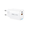 Φορτιστής REMAX GaN Fast Charge CA05(AC45W) 45W ,A+C Λευκό